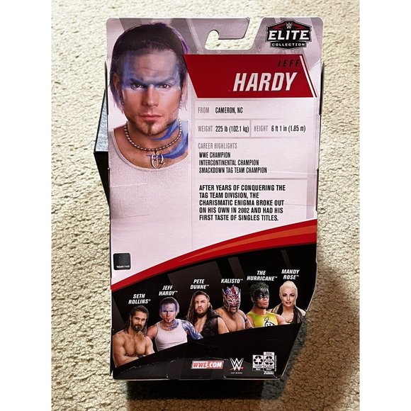 2019 WWE “Jeff Hardy” #75 Wrestling Action Figure NIB New! Elite 11” Box Misb! - Picture 2 of 2